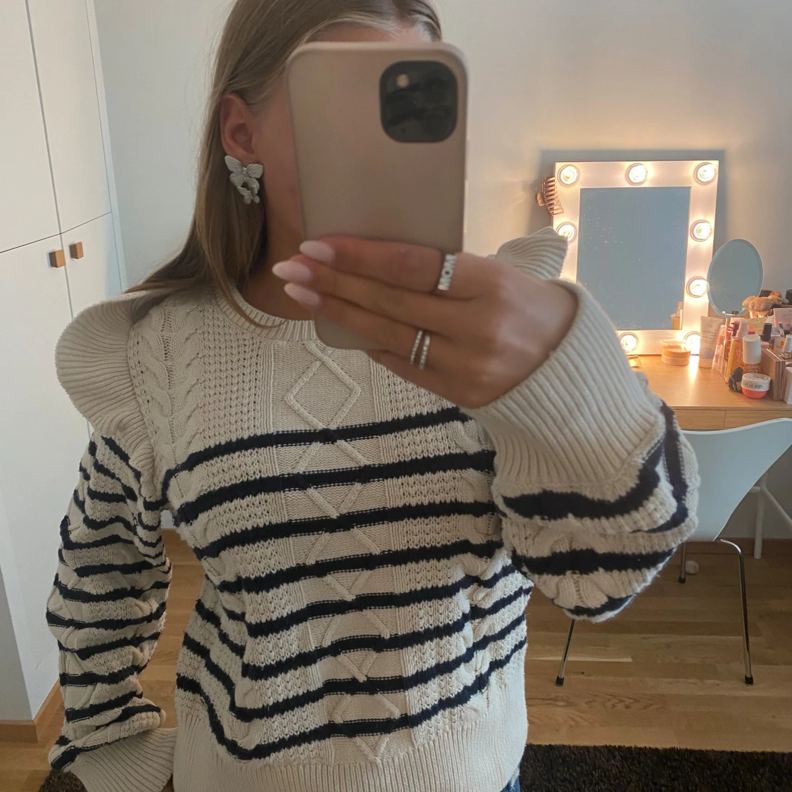 JÄTTE SNYGG stickad randig tröja!❤️🔥 - 91