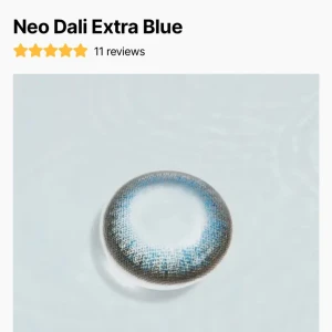 Blåa kontakt linser - Blåa kontakt linser från honeycolour köpta för ca 16$ håller i tre månader efter man har öppnat. (Neo dali extra blue.)