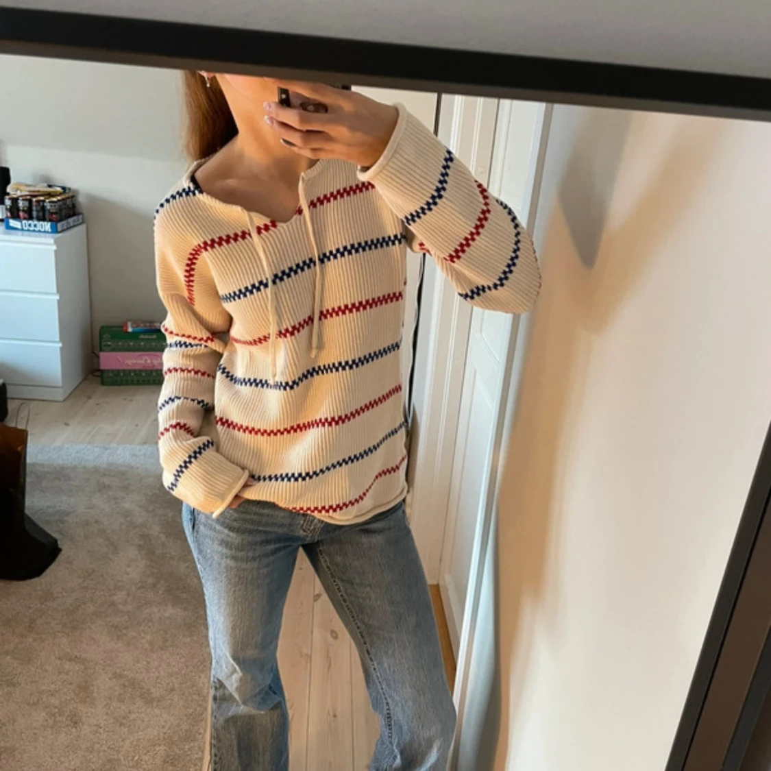 Mysig stickad kärringötröja 