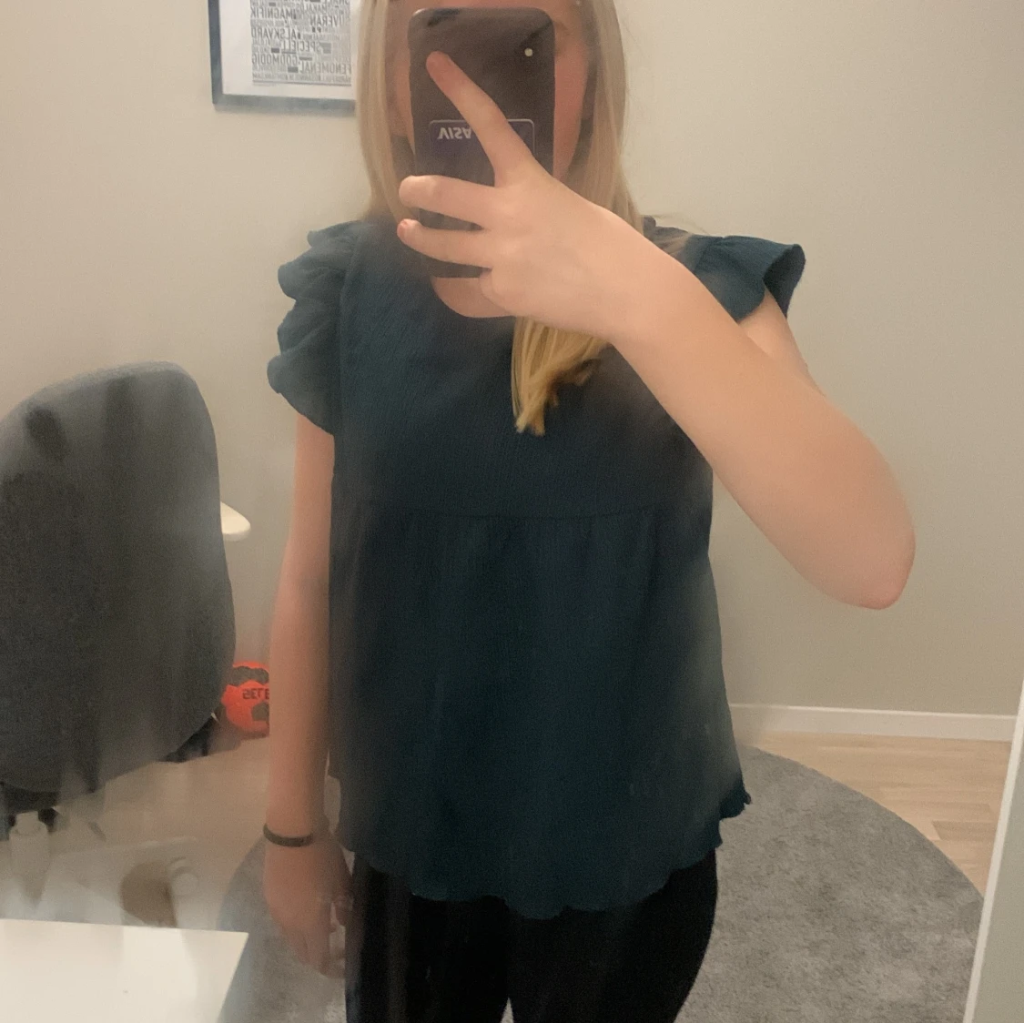 Mörkgrön blus från 157