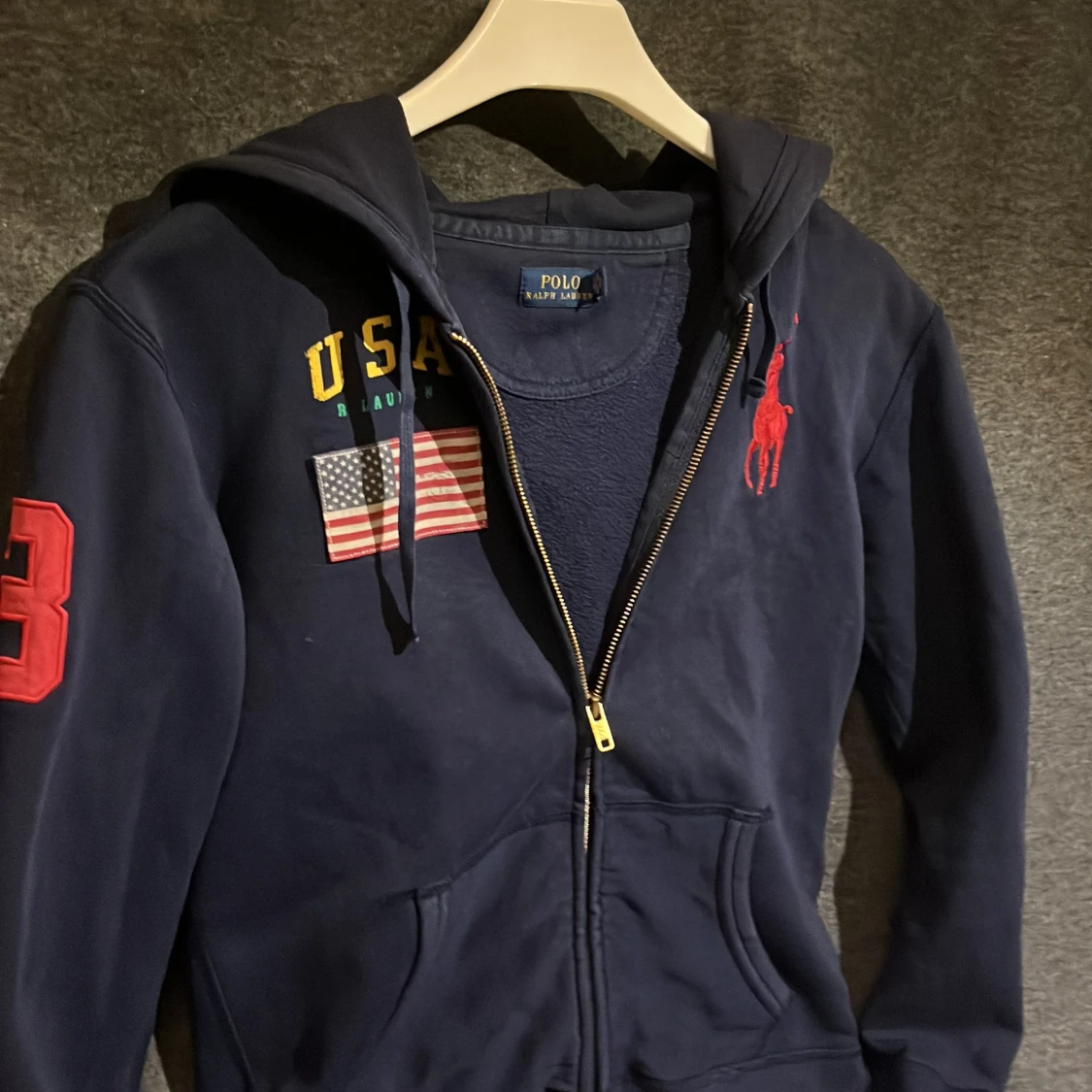 Ralph lauren hoodie blå - 1