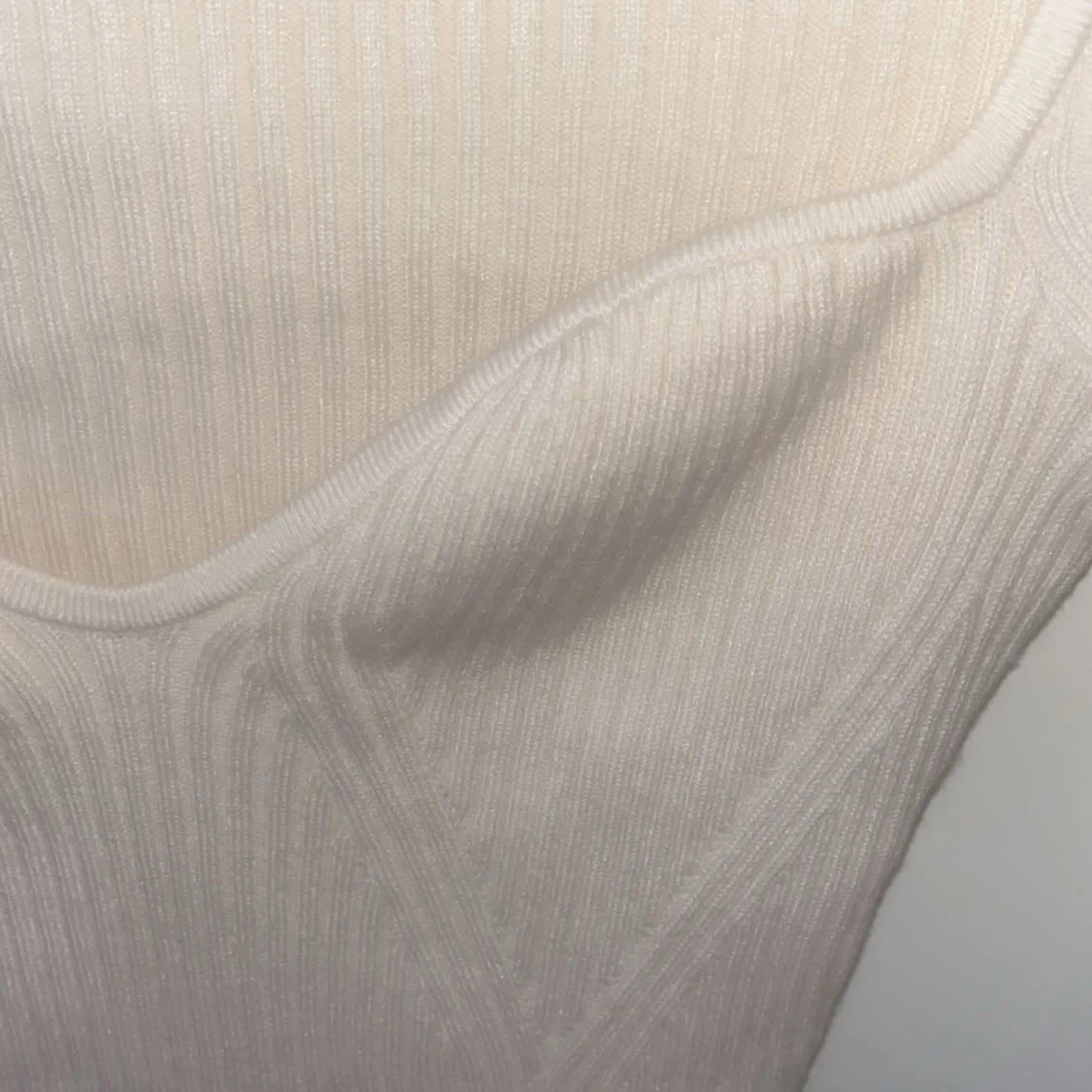 Beige ribbad tröja - 91