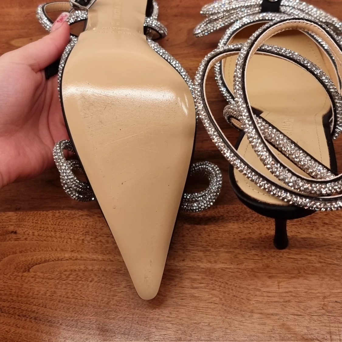 Mach & Mach glitter ribbon heels - 92