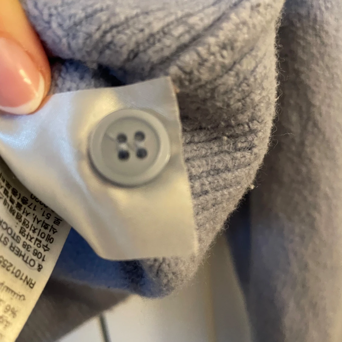 Blå stickad kofta! - 93