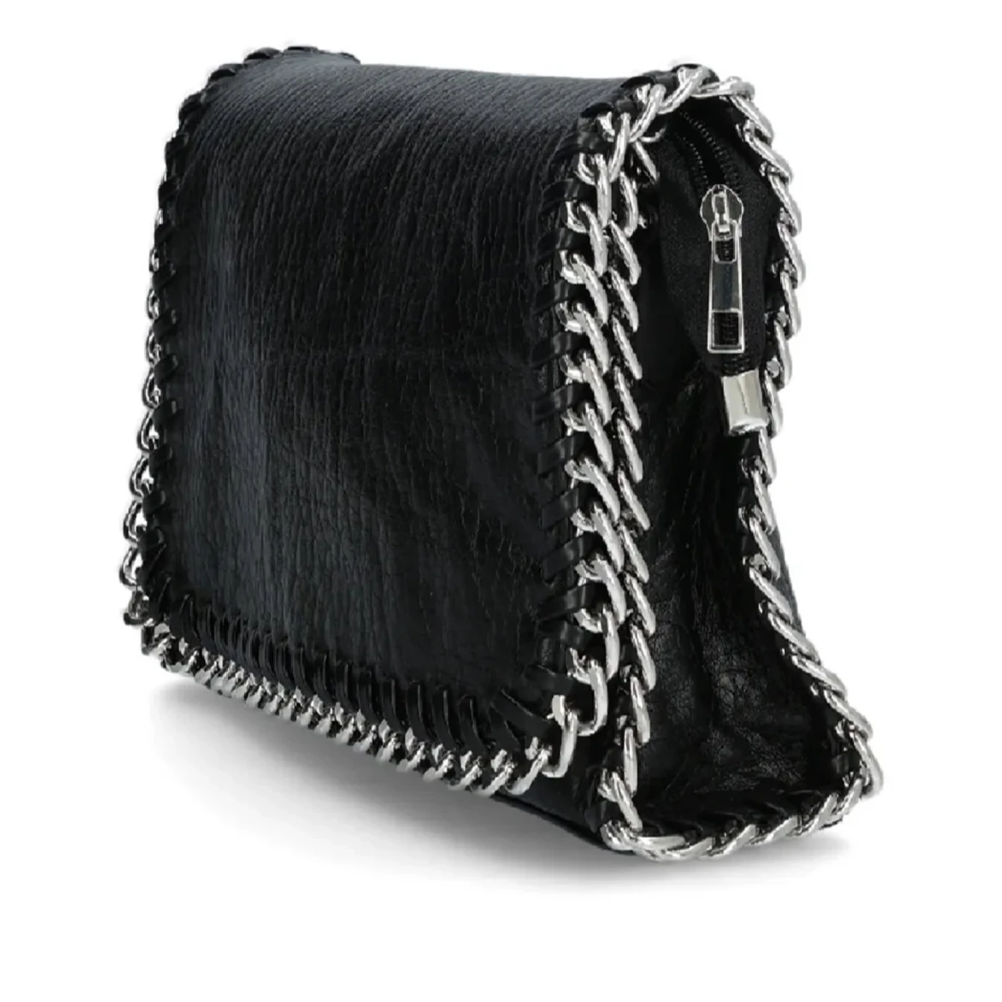 Svart axelväska med kedjedetaljer - 90