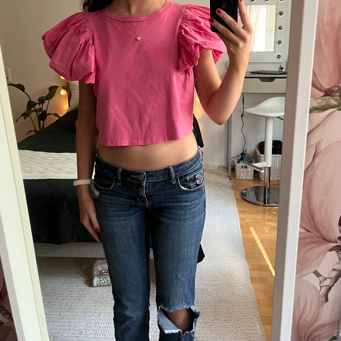 Rosa party top från Zara 