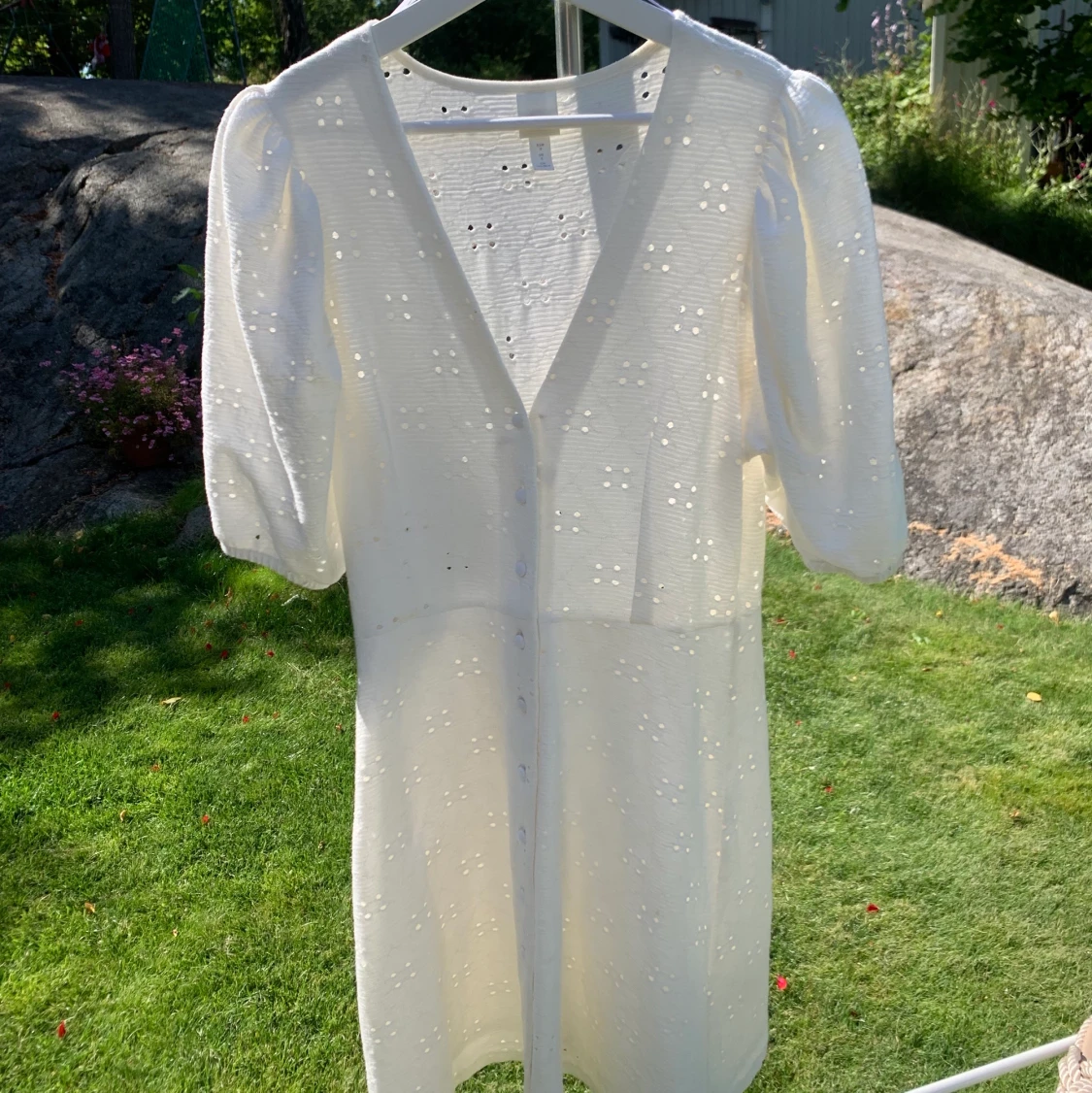 Söt vit klänning - 90