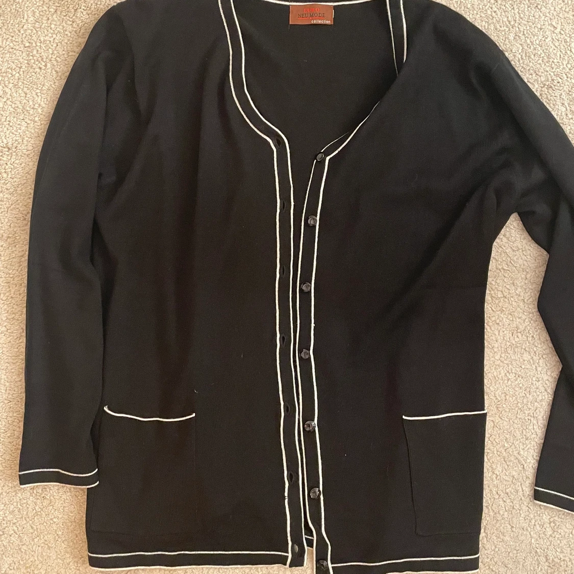 Svart vintage kofta - 90