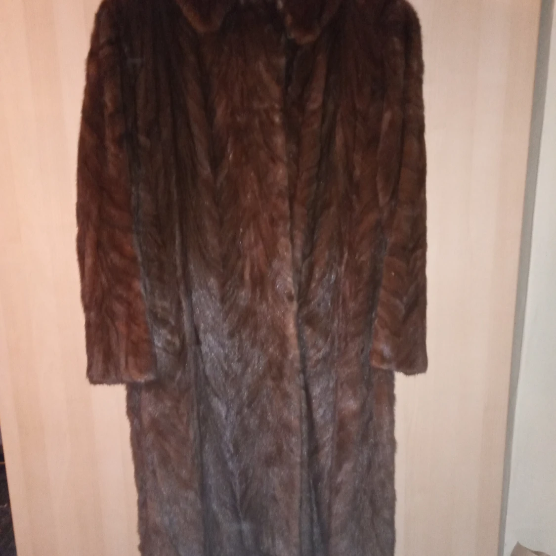 Vintage , Minkpäls brun stl 38 /40