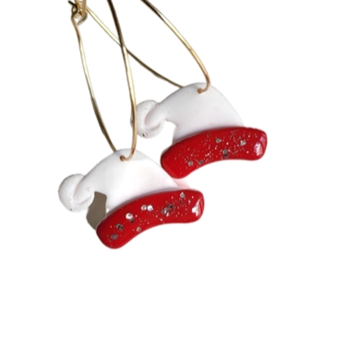 Handgjorda Jultomte mössor örhängen