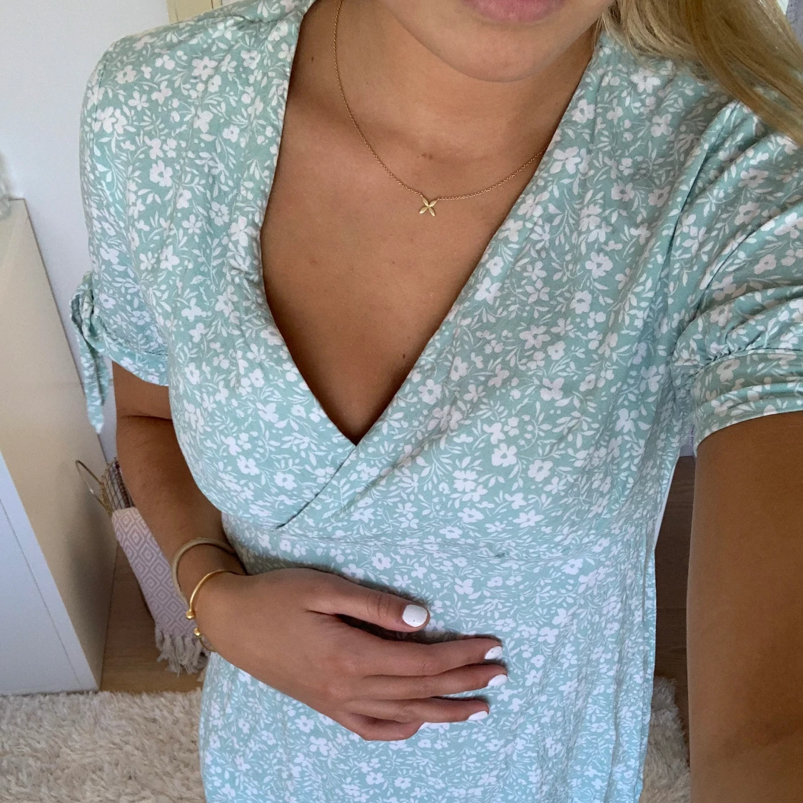 Blommig klänning  - 90