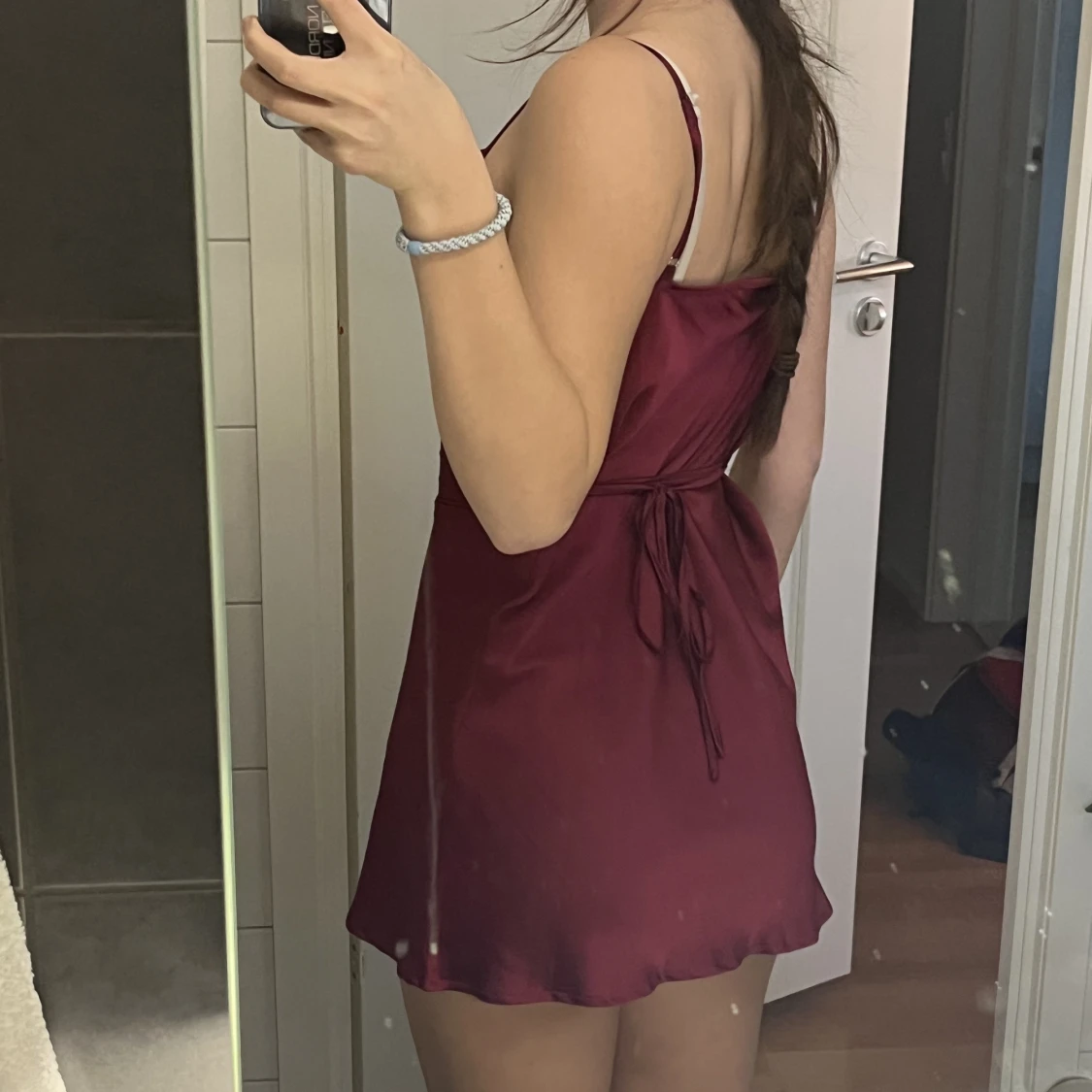 Röd mini klänning - 91