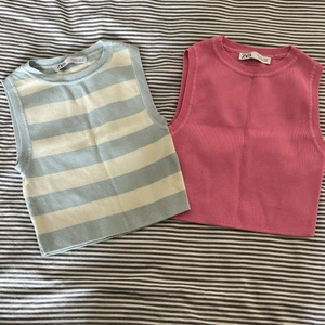 Zara toppar - ROSA SÅLD! Säljer nu endast den vit/blå randiga. 60kr!