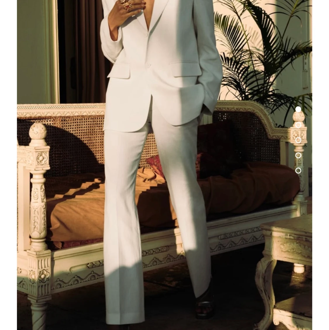 Lågmidjade linnekostymbyxor - 91