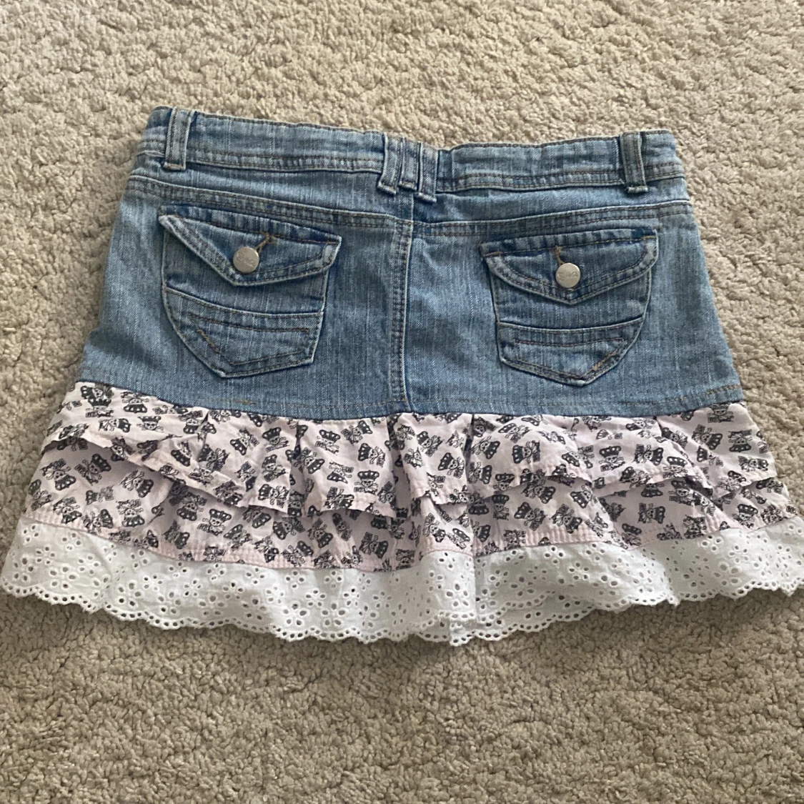 Lågmidjad jeanskjol  - 90