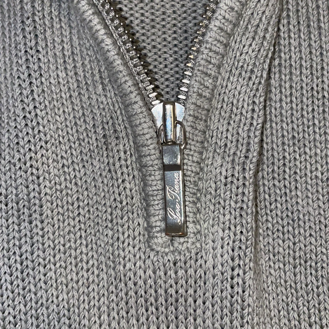 Loro piana - half-zip sweatshirt - grå - 90