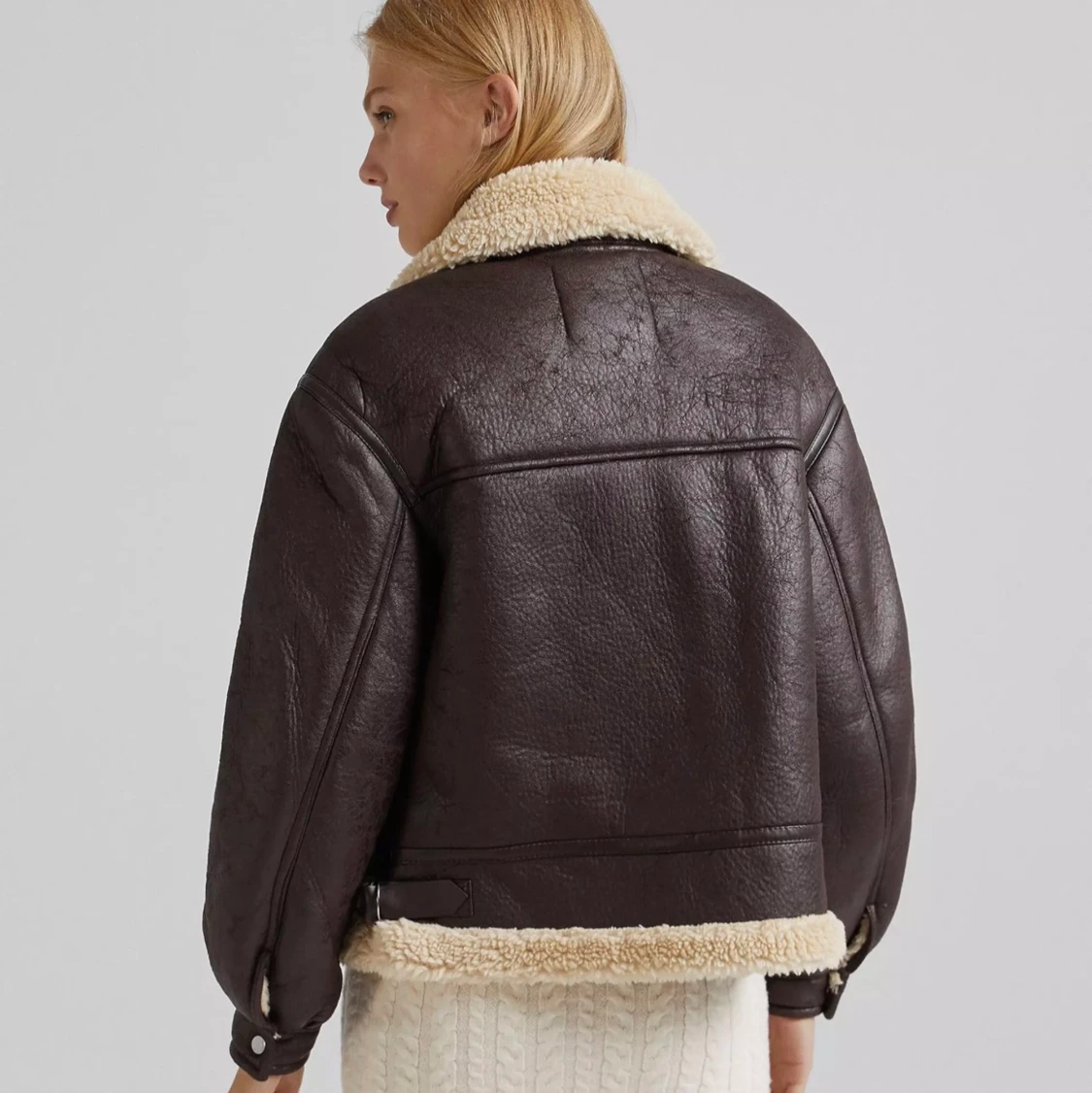 Brun aviator jacka  - 90