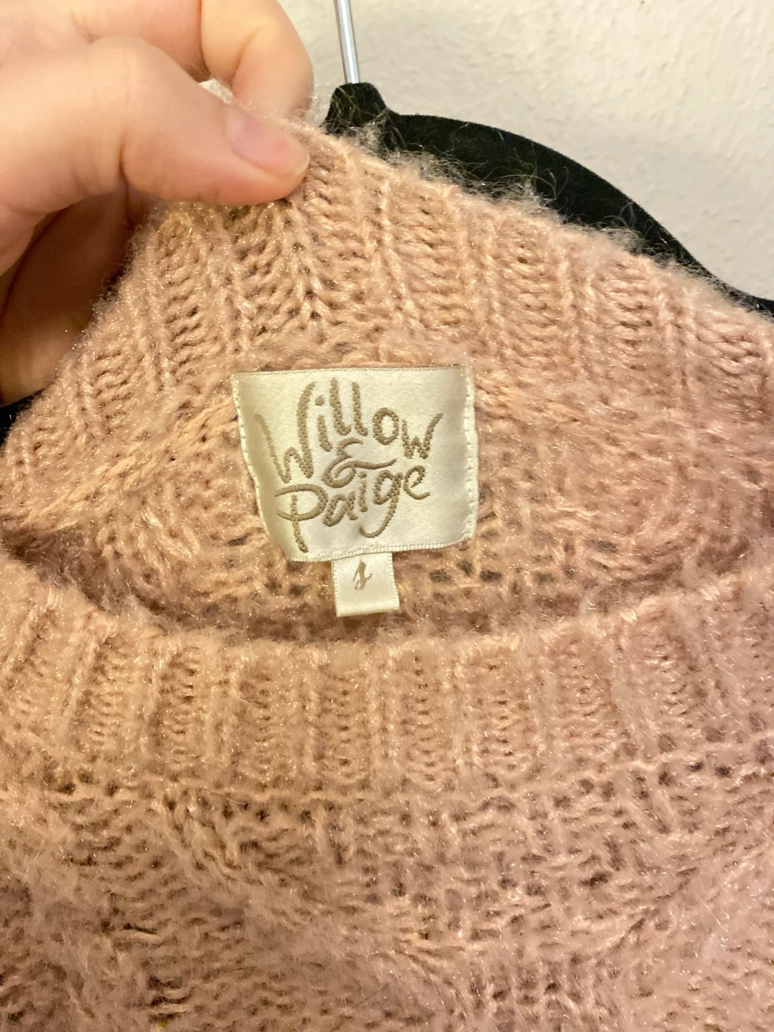 Croppad stickad tröjq - 90