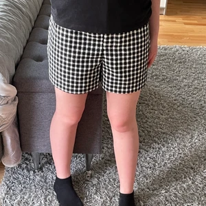 Rutiga shorts Zara - Svart/vita rutiga shorts från zara!! Köpt i våras för 359 kr men aldrig använd, prislappen kvar! 😍 Skickas spårbart 51 kr. Kan eventuellt sänka priset något👌🏼👌🏼 Om du har några frågor kontakta mig gärna! 🥰💓💗 Storlek S