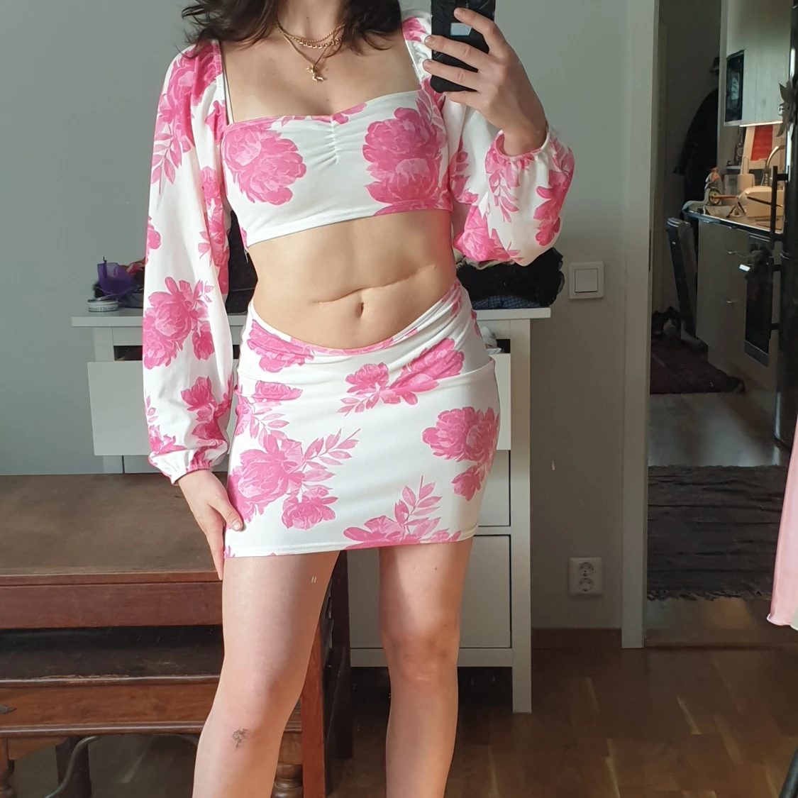 Matching Set Pink Flowers 🌸 