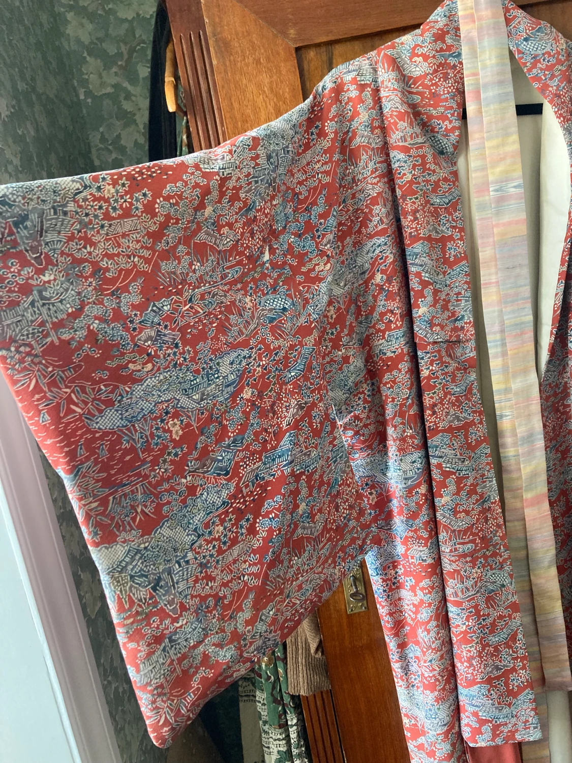 Äkta kimono siden - 90