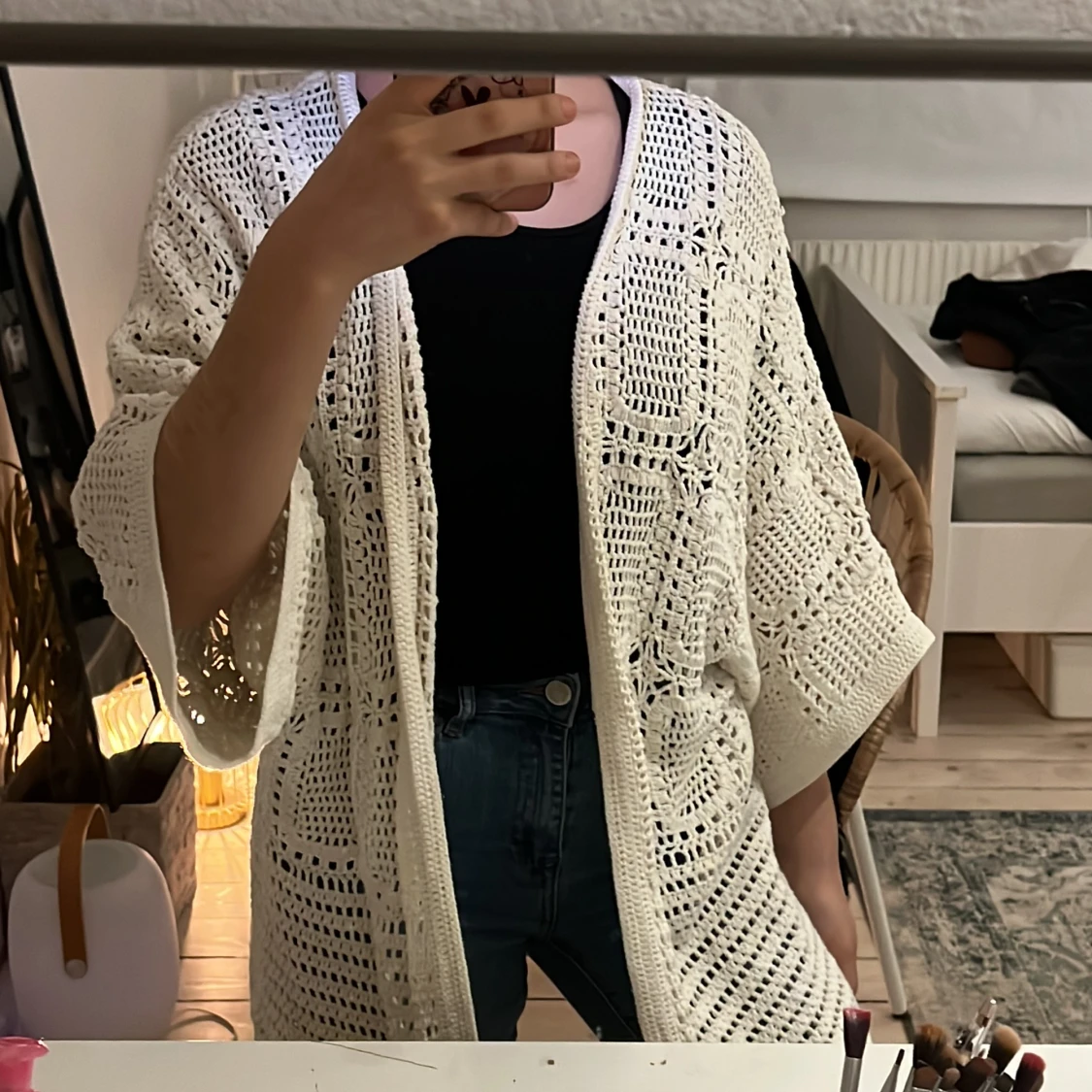 Lång Stickat kofta   - 90