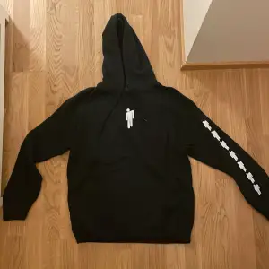 Köpt på en av Billies tidigaste konserter, köpt för 700kr!! Fin Hoodie i bra skick, har dock tvättats ett antal gånger men överlag bra! Säljer för jag inte använder den längre så jag inte lyssnar på Billie så mycket. 