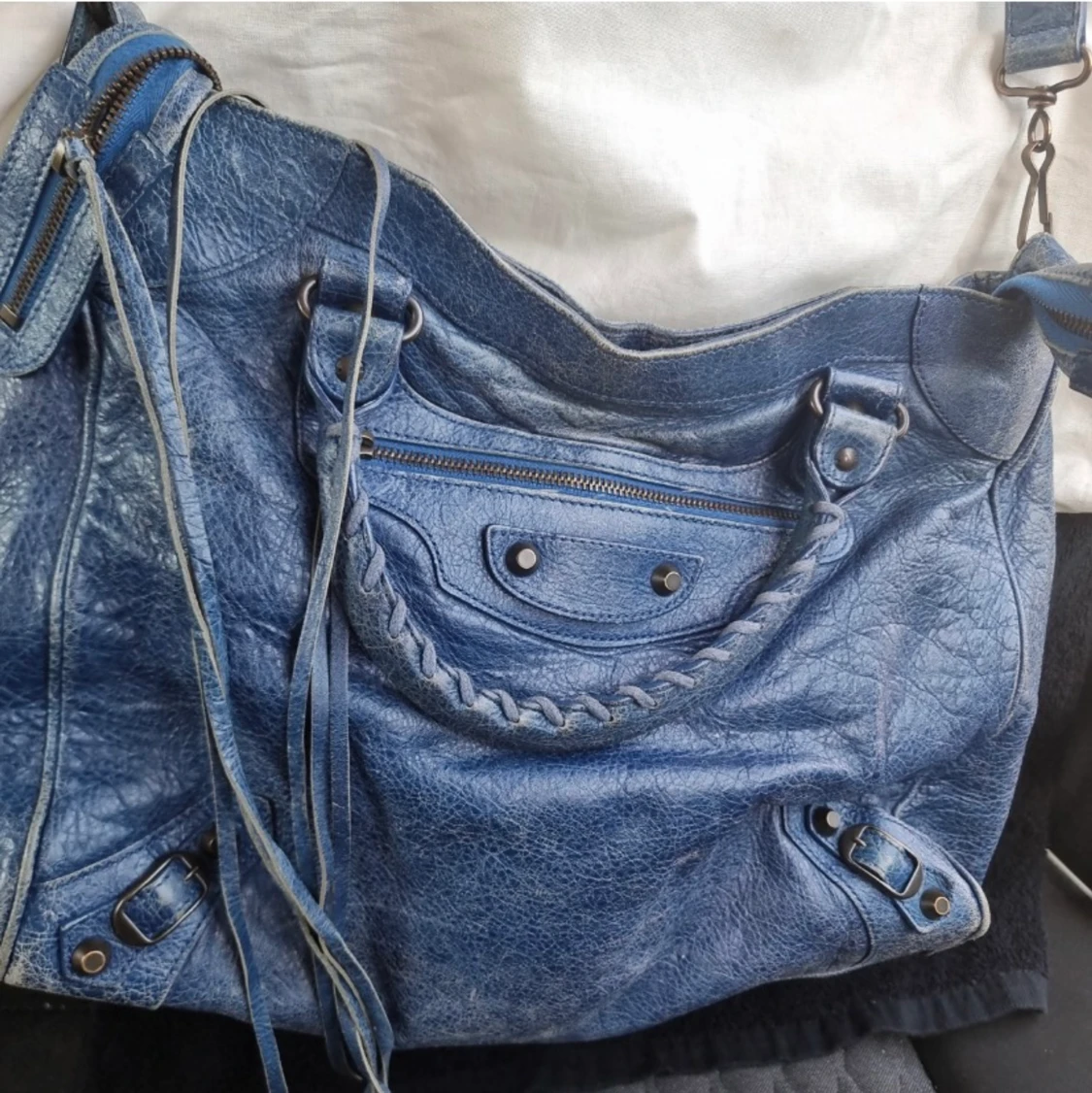 Blå Balenciaga City Bag  - 90