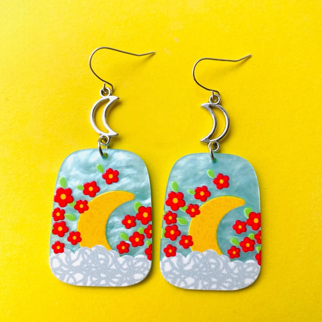 Moon and stars örhängen 💙