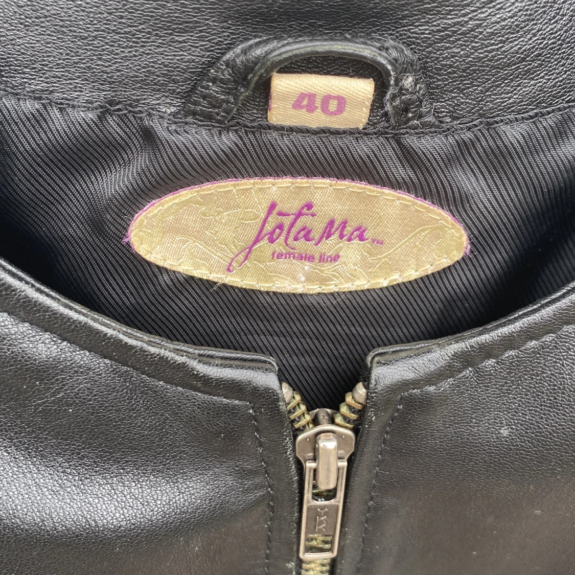 Svart skinnjacka äkta skinn ”Jofama” vintage  70-80 tal. - 90