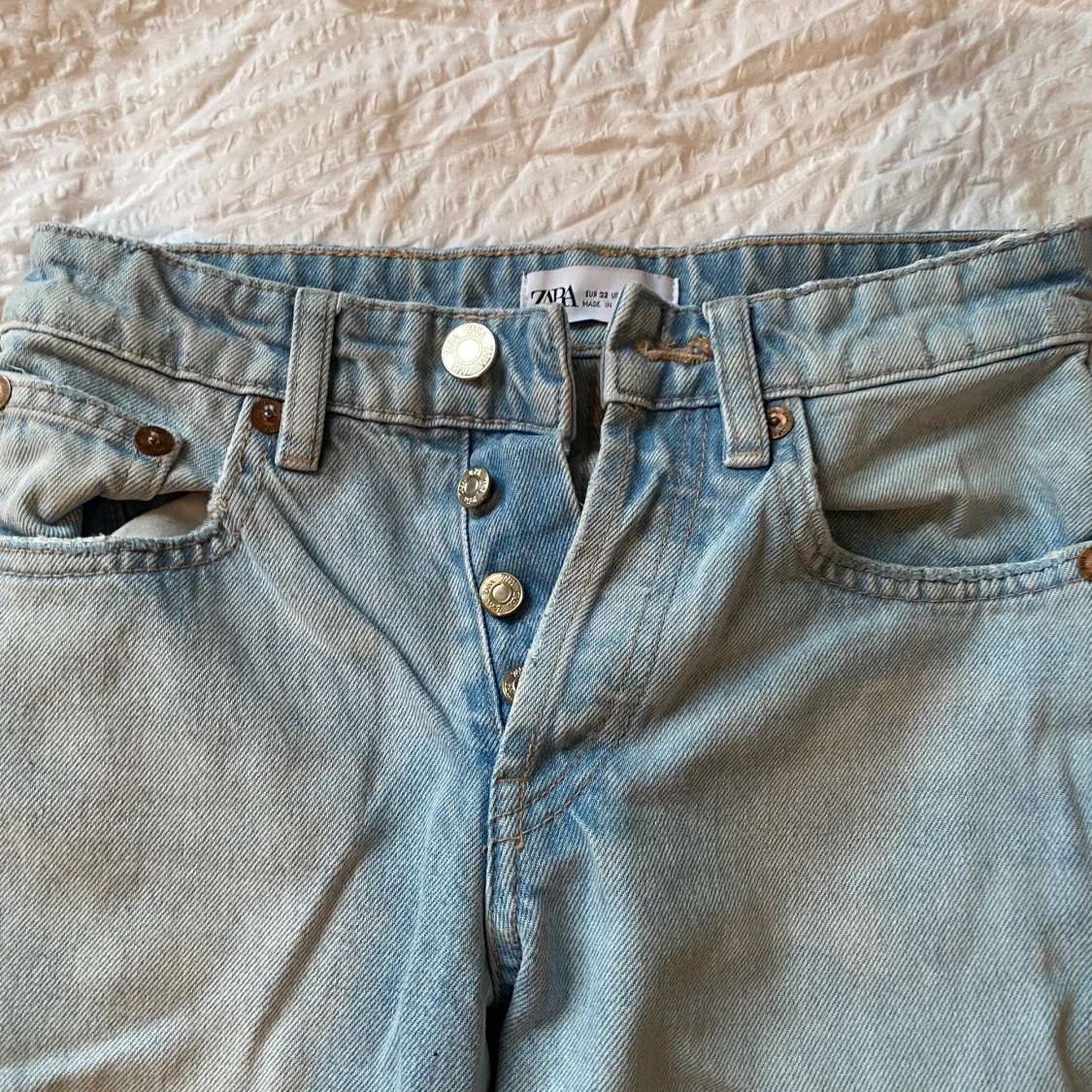 Mid waist stright jeans💗 - 90