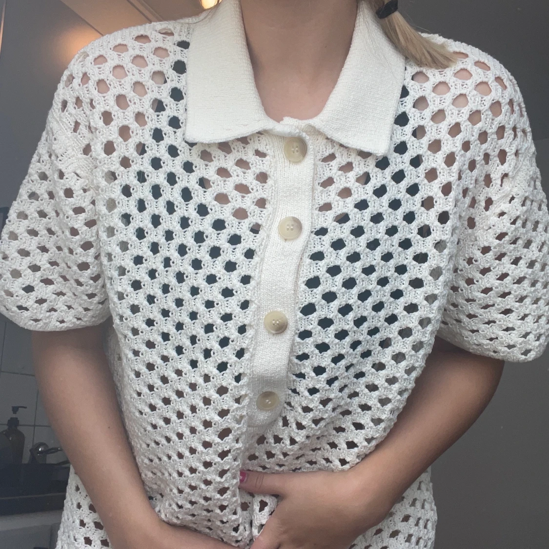 stickad tshirt hm - 90