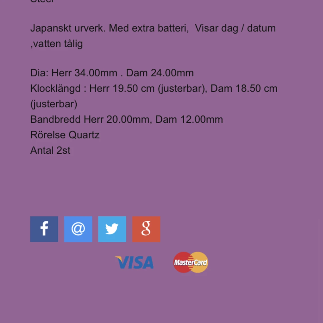 Klocka Crown Bling med Datum  - 91