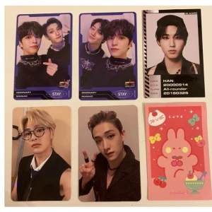 Stray kids photcards - 10 kr för de två första 40 kr för Han ID card 180 för Jeongin och 60 för bangchan eller 280 för alla ❌❌✅ ✅✅