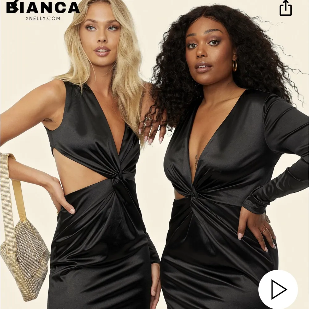 Köpte klänningen förra året och använt endast en gång på nyår. Märket är Nelly, kollektionen med Bianca Ingrosso. Köpt för 699 säljer för 250.. Klänningar.