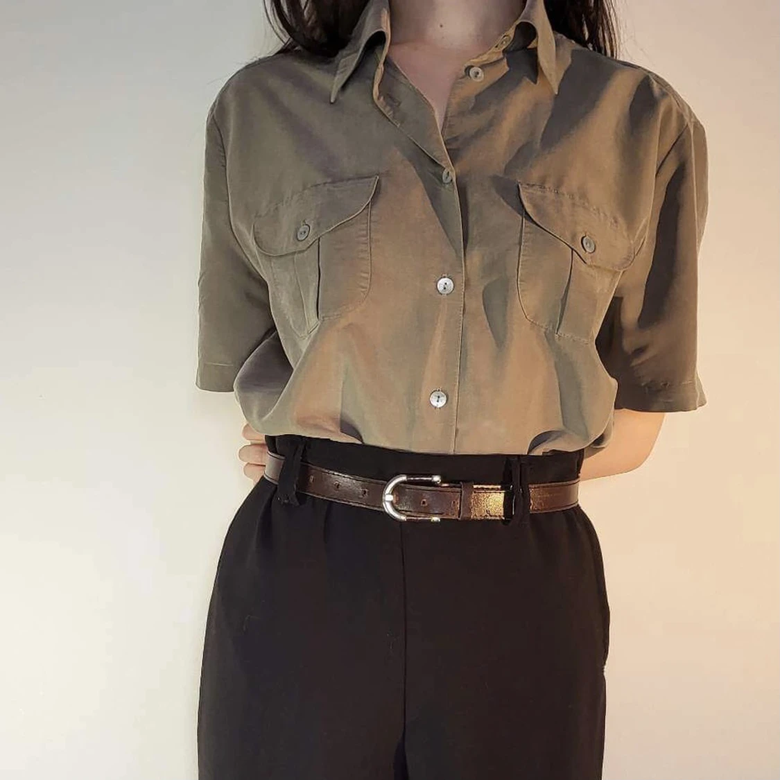 grön skjorta från Kappahl - 90