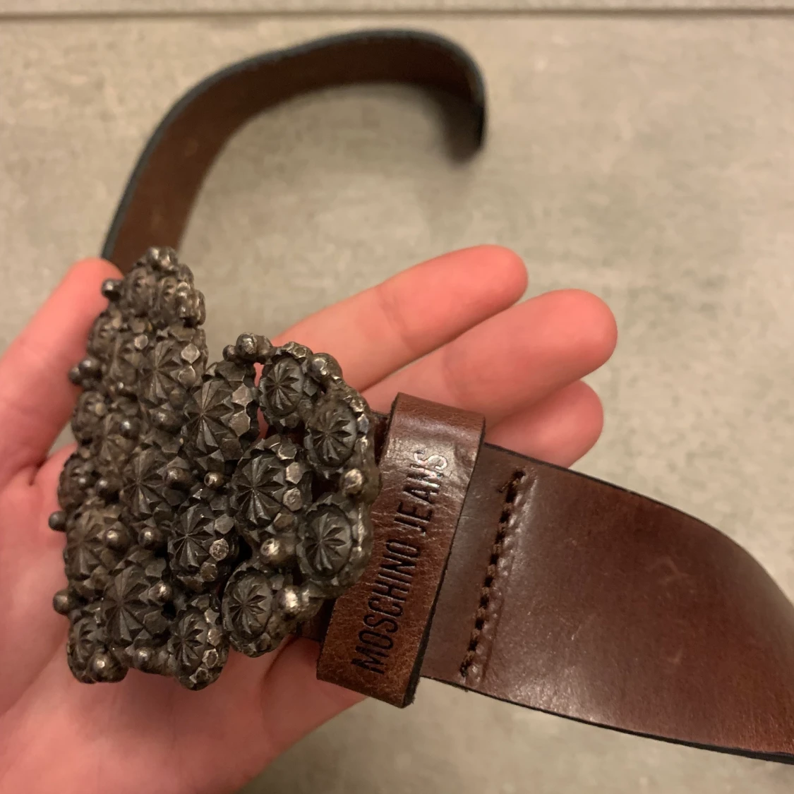 Vintage MoschinoJeans Bälte i Koläder - 90