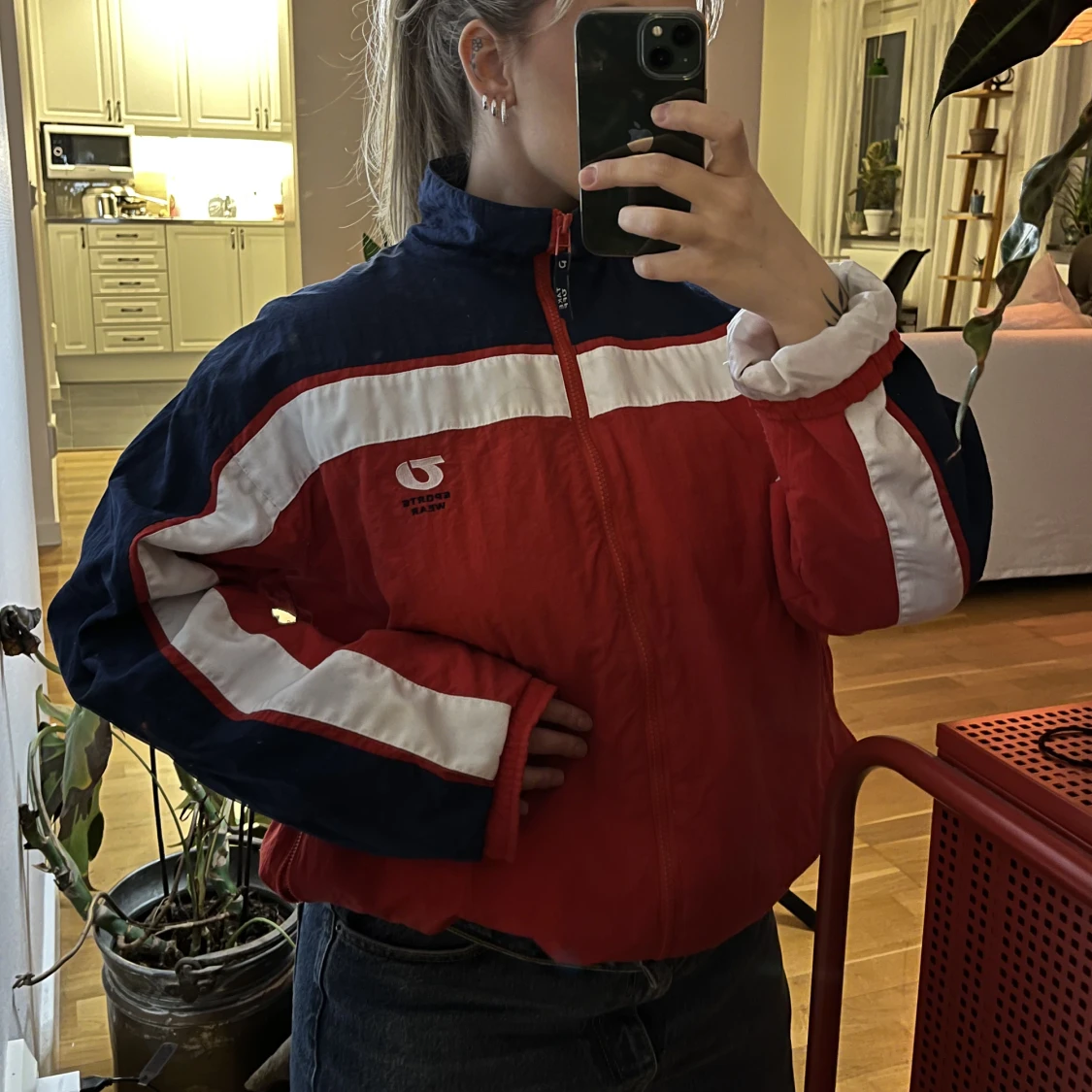 Retro Unisex Vintage Windbreaker Sportjacka