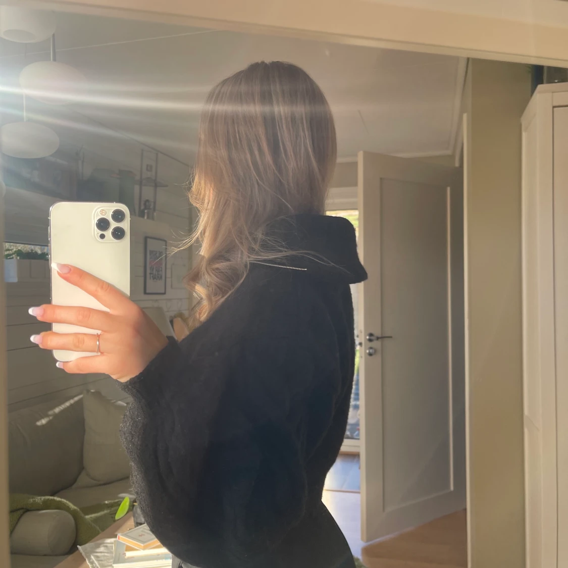 Stickad svart tröja, NAKD - 90