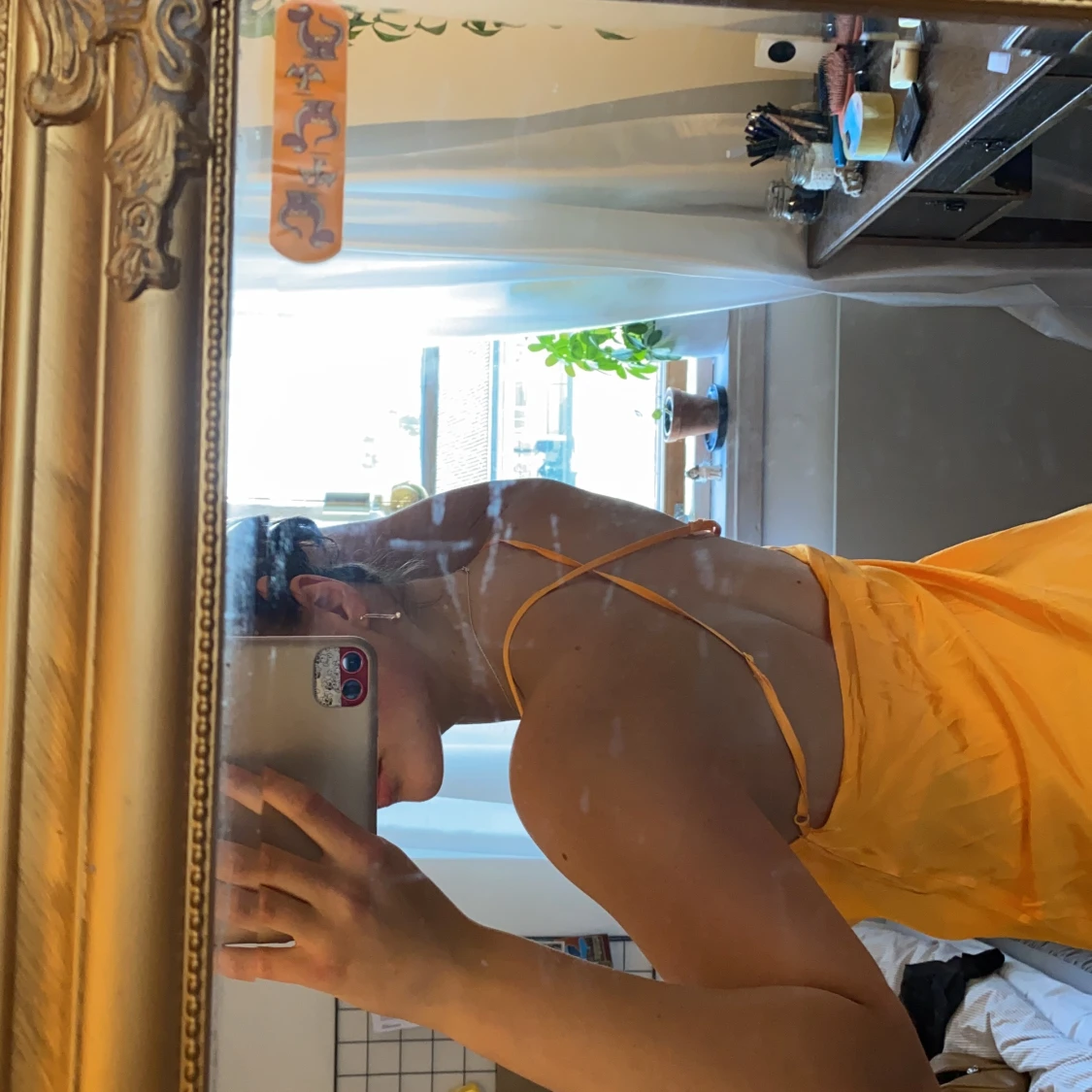 Orange klänning - 90