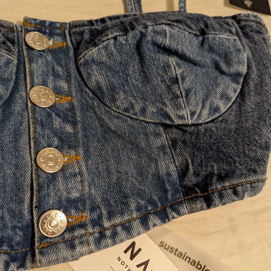 Two Toned Denim Bralette - 91