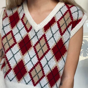 Rutig Väst från Zara storlek S - Helt oanvänd stickad väst från Zara. Försökte vara en västtjej men gick sådär! Säljer bara för att jag hade fel helt enkelt. 