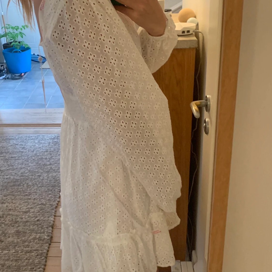 Vit somrig klänning  - 90