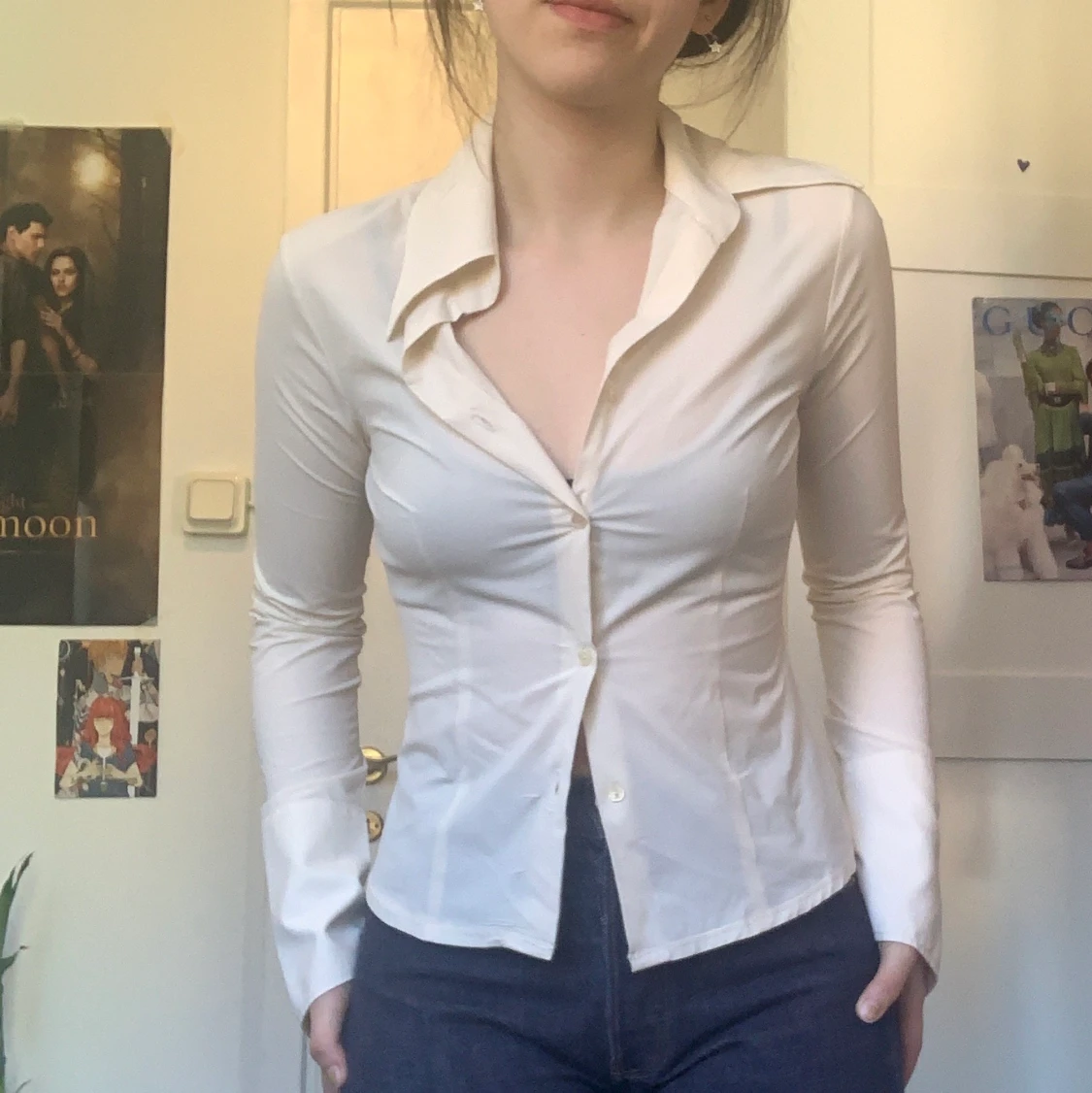 Beige 90tals skjorta 