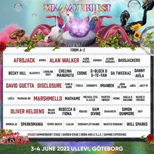 Summerburst - Säljer en tvådagarsbiljett (18+) till Summerburst 3-4 juni. Kommer inte kunna gå så anledningen till att jag säljer 😔 Säljs för inköpspris såklart. Skickar QR- koden vid köp.