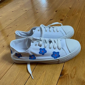 Målade skor - Helt oanvända skor som jag målat på själv i storlek 37 men passar 38! Från din sko men liknar converse