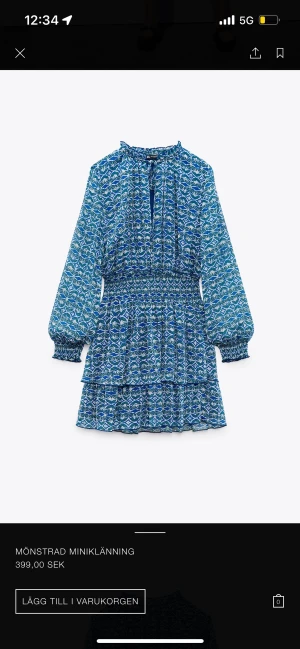 Zara klånning - Super söt zara klånning som tycör inte passa men lappen har ramlat av så kan inte lämna tbx💕