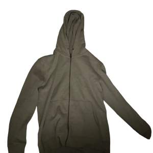 Skön oversize zip hoodie - grå