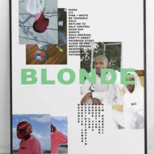 Frank Ocean poster - Tänkte kolla om någon är intresserad av att köpa min snygga Frank Ocean poster! Säljer pga att den tyvärr inte för plats i mitt rum längre. Köpt på thefreshstuff.uk för ca 3 år sedan. OBS: ram ingår ej