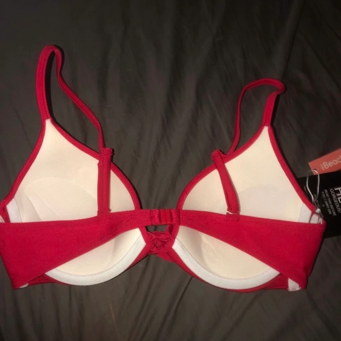 Röd bikiniöverdel  - 90